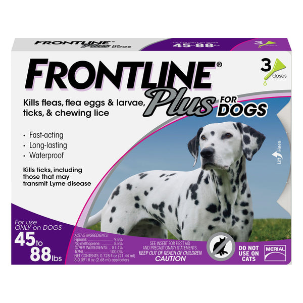 Frontline Plus For Dogs 45-88 3 Dose