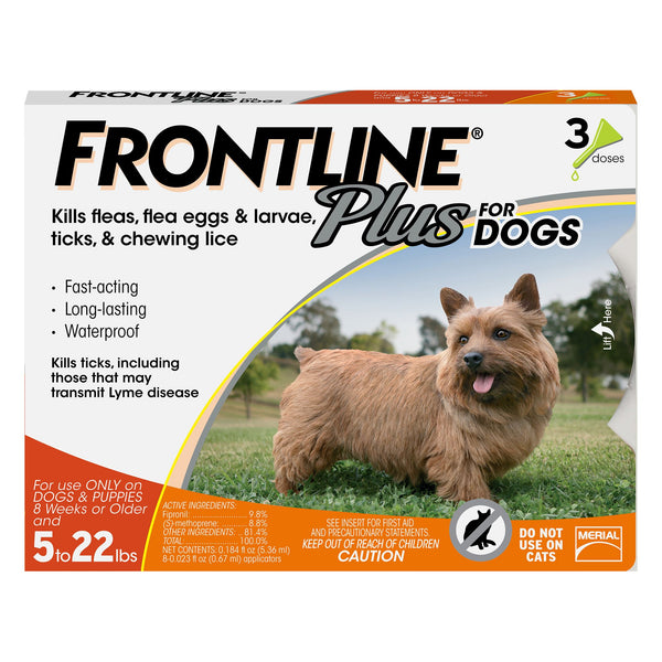 Frontline Plus For Dogs 5-22 3 Dose