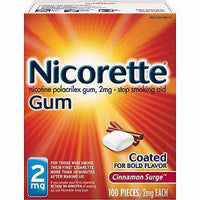 Nicorette Gum Cinnamon Surge 2mg 100 ct