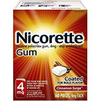 Nicorette Gum Cinnamon Surge 4mg 160 ct