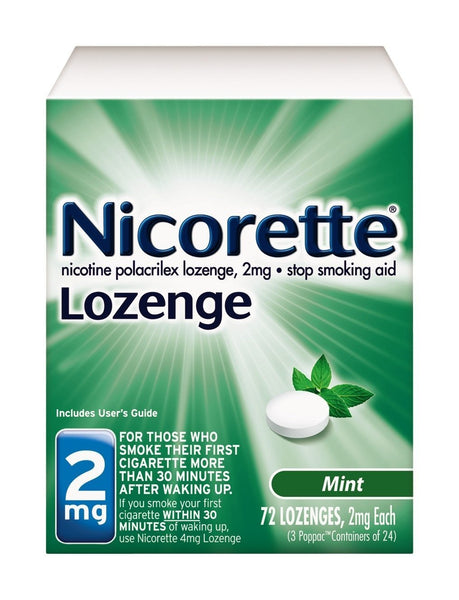 Nicorette Lozenge Mint 2mg 72 ct