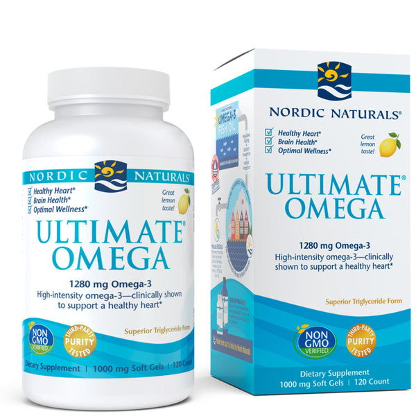 Nordic Naturals - Ultimate Omega, Support for a Healthy Heart, Lemon, 120 Soft Gels