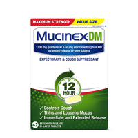New Mucinex DM 12 Hr 1200mg 42 Tabs