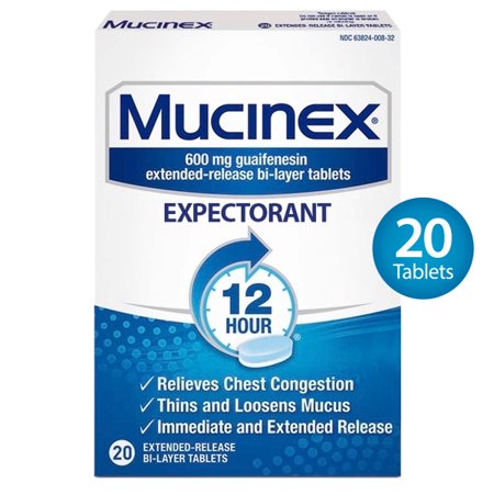 Mucinex Expectorant 12 Hr 600mg 20 Ct